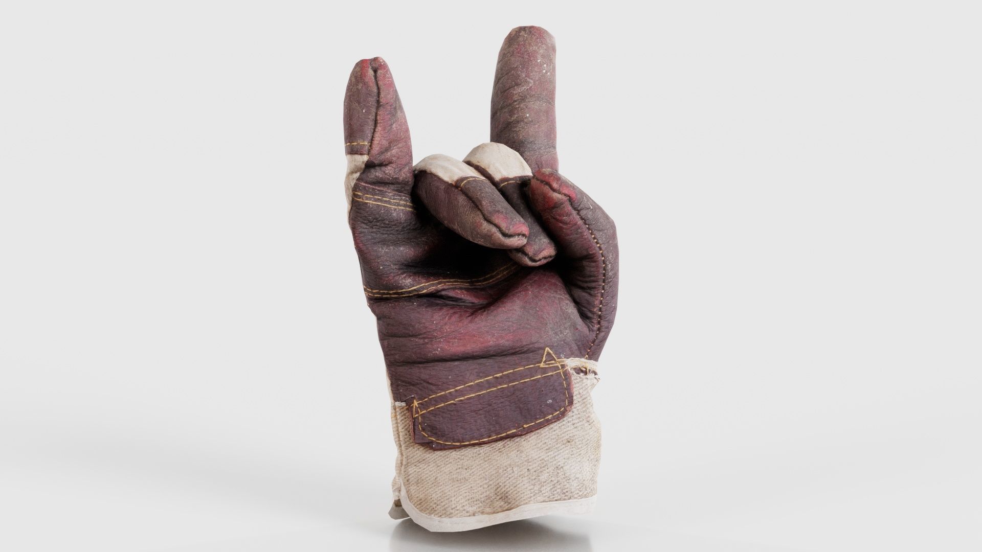 Gloved Hand 005 Low-poly 3D model_16