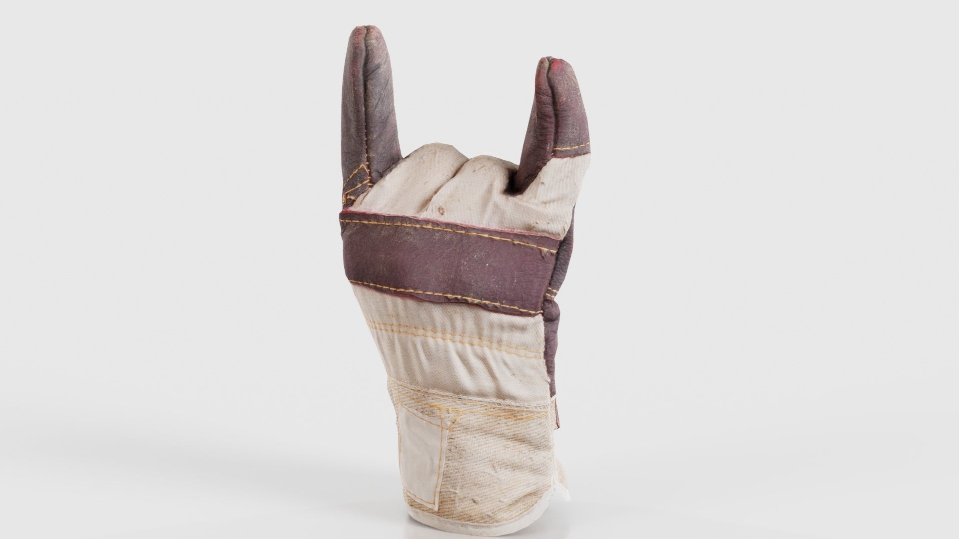 Gloved Hand 005 Low-poly 3D model_20