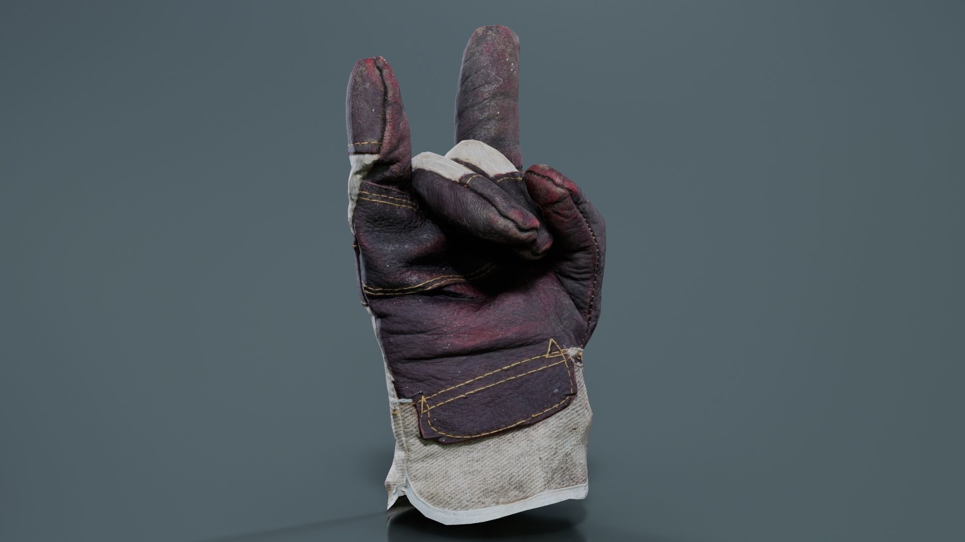 Gloved Hand 005 Low-poly 3D model_8