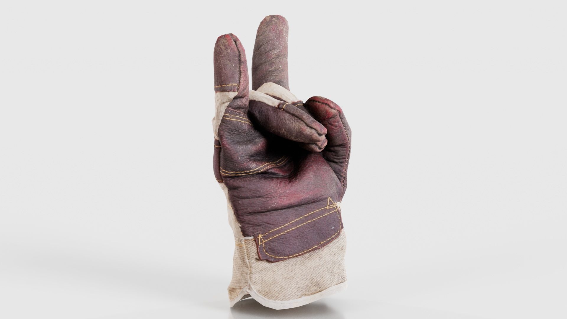 Gloved Hand 005 Low-poly 3D model_17