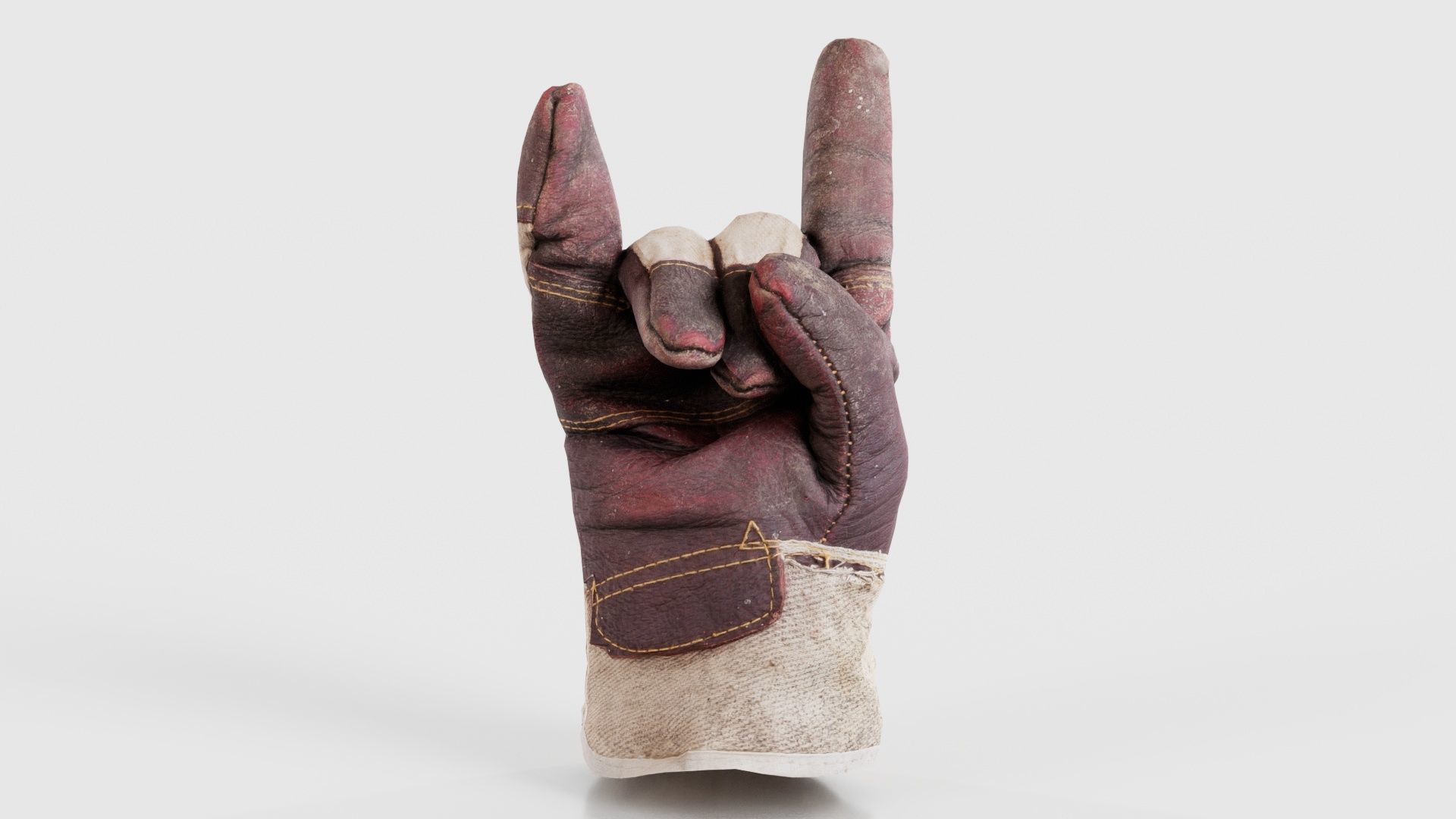 Gloved Hand 005 Low-poly 3D model_15