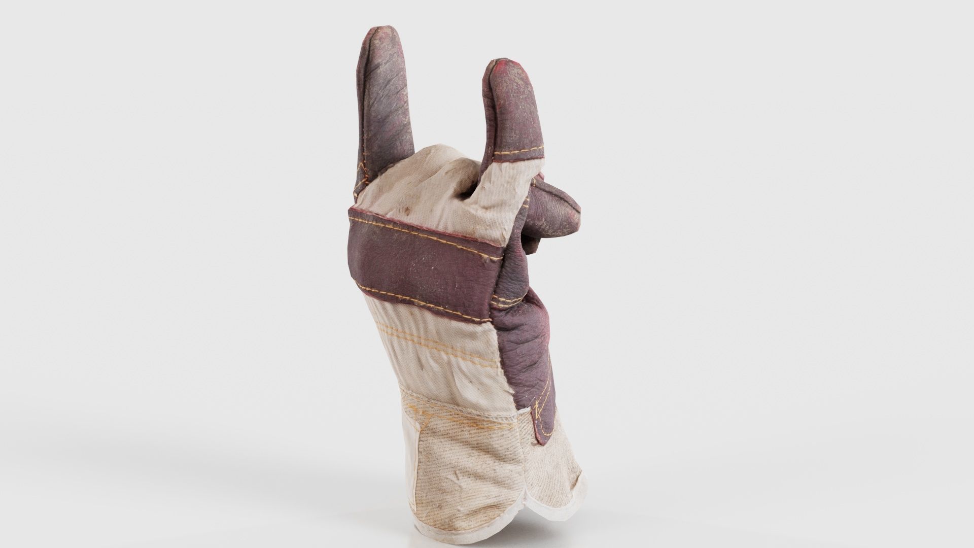 Gloved Hand 005 Low-poly 3D model_19