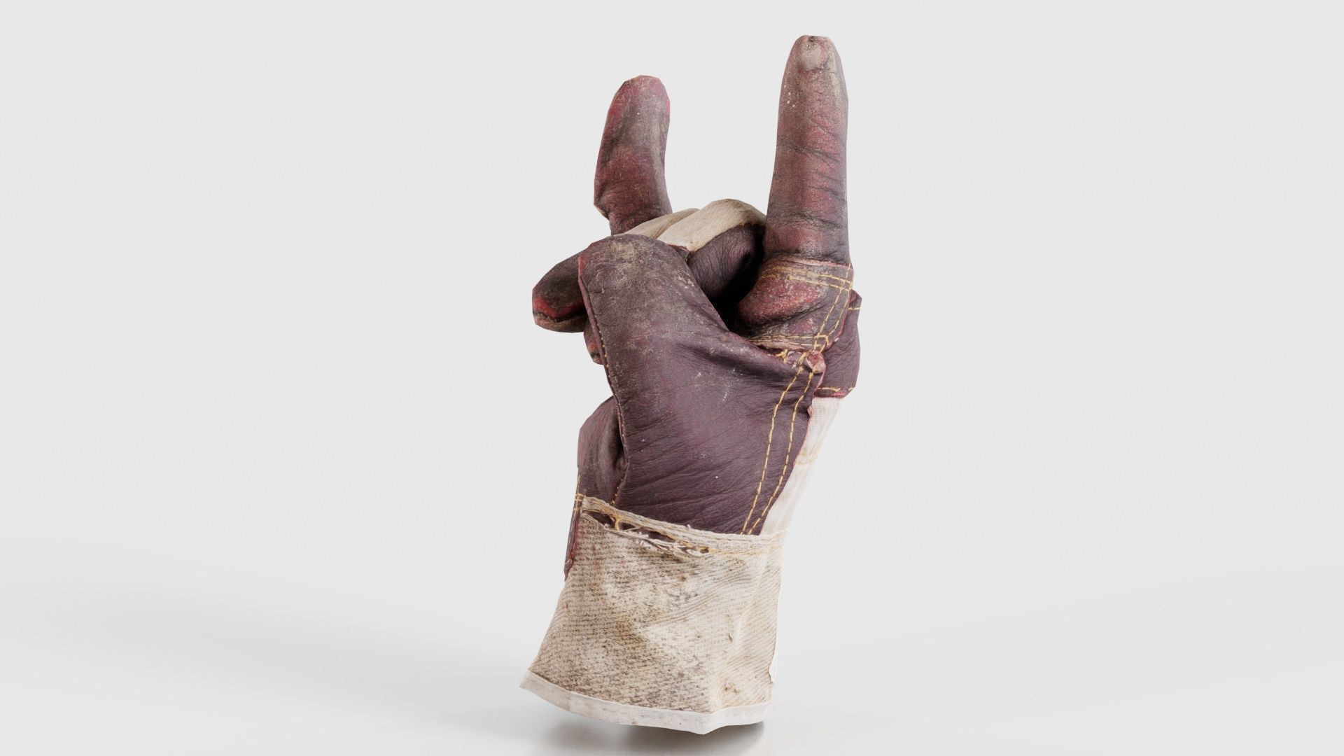 Gloved Hand 005 Low-poly 3D model_25