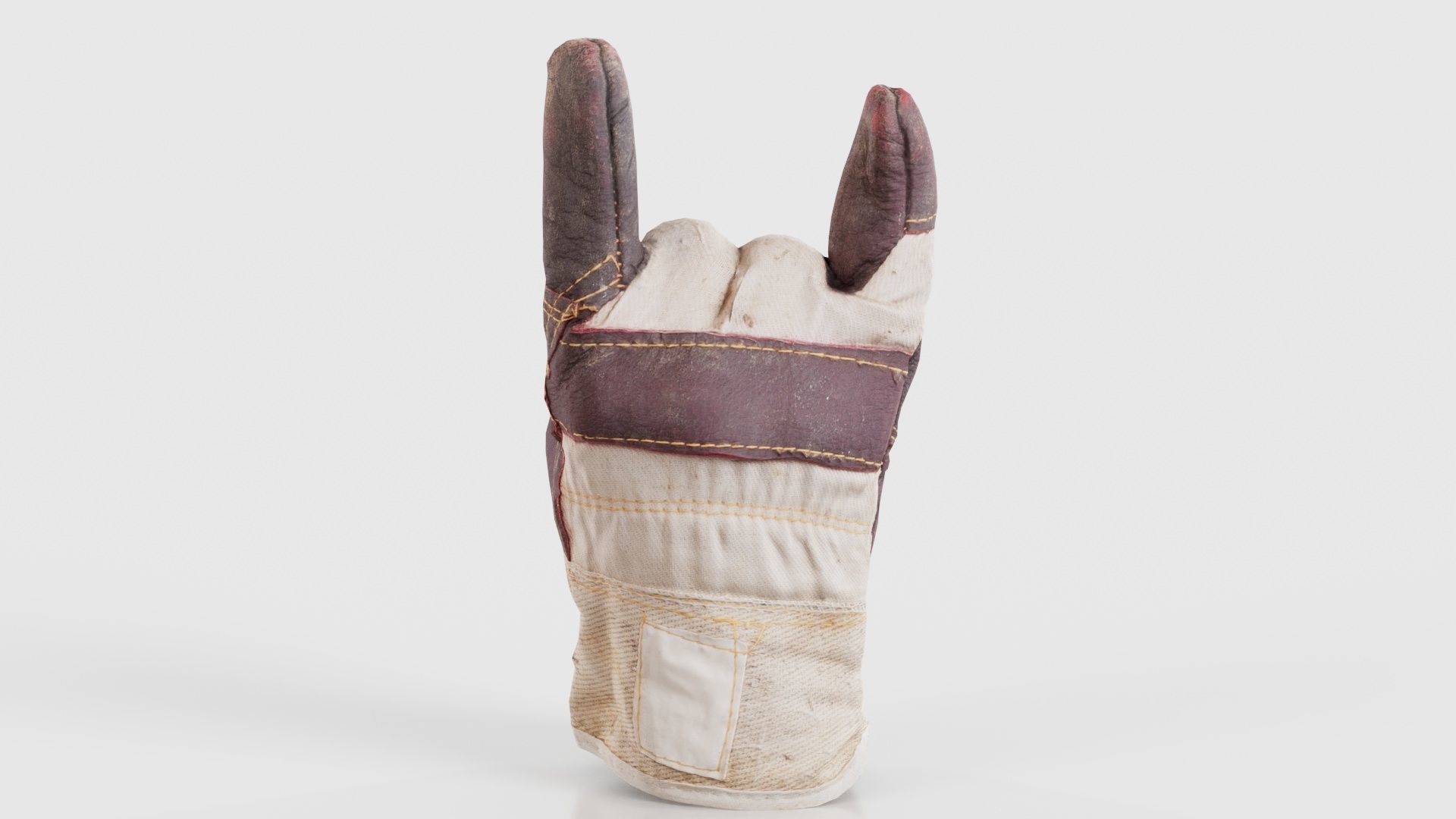 Gloved Hand 005 Low-poly 3D model_21