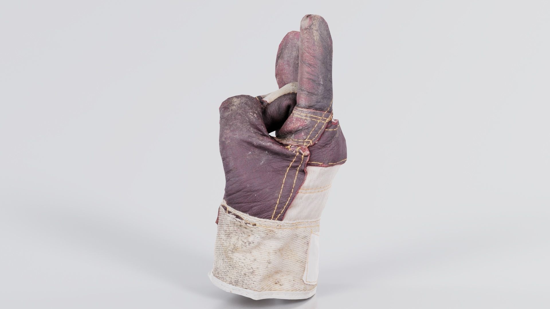 Gloved Hand 005 Low-poly 3D model_3