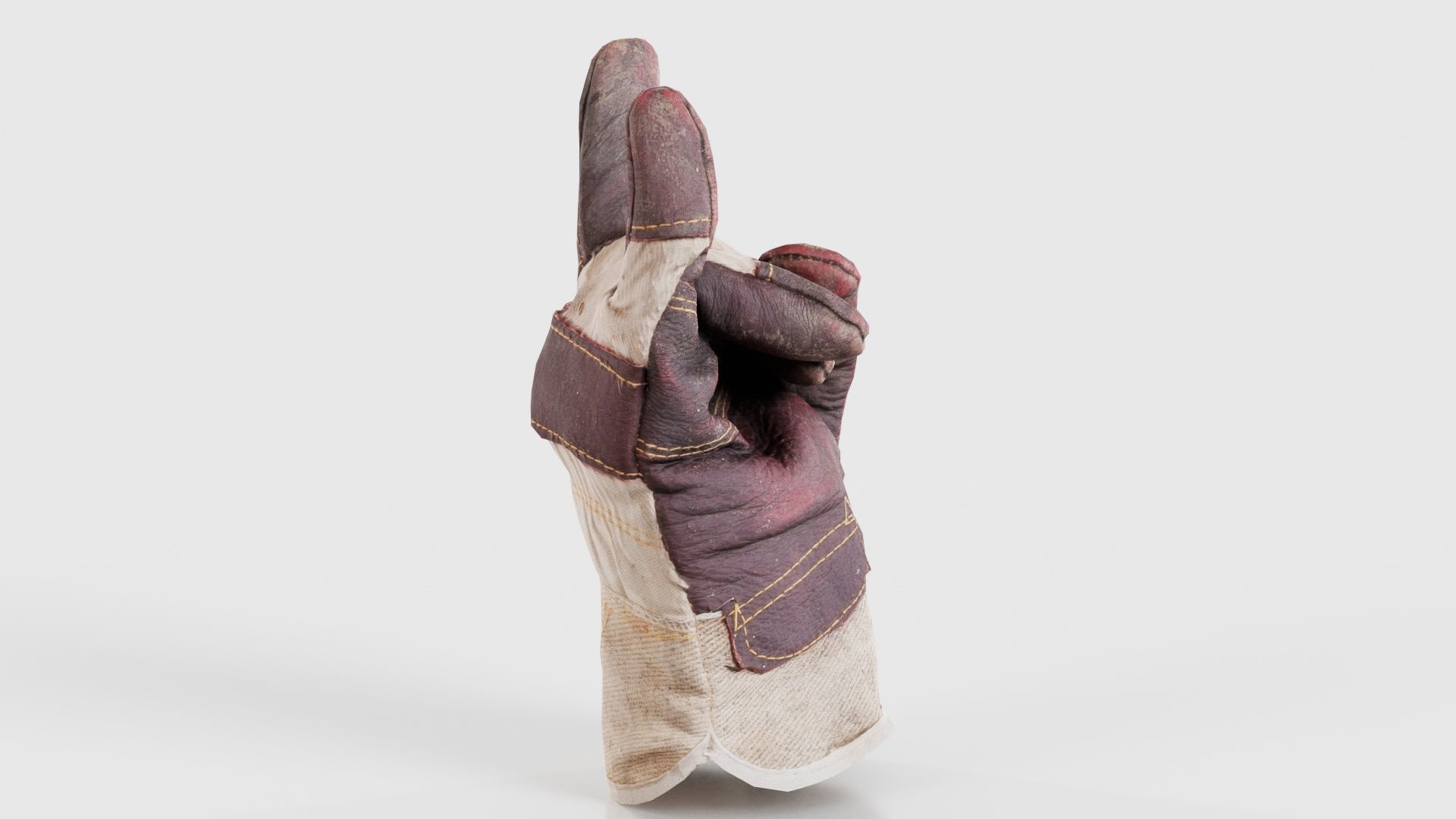 Gloved Hand 005 Low-poly 3D model_18