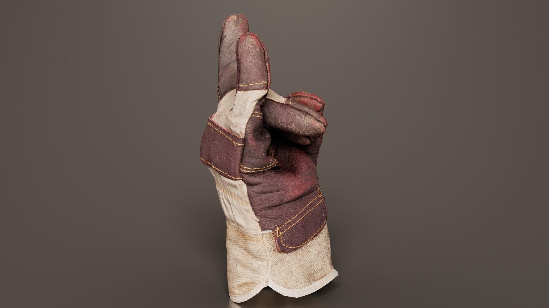 Gloved Hand 005 Low-poly 3D model_2