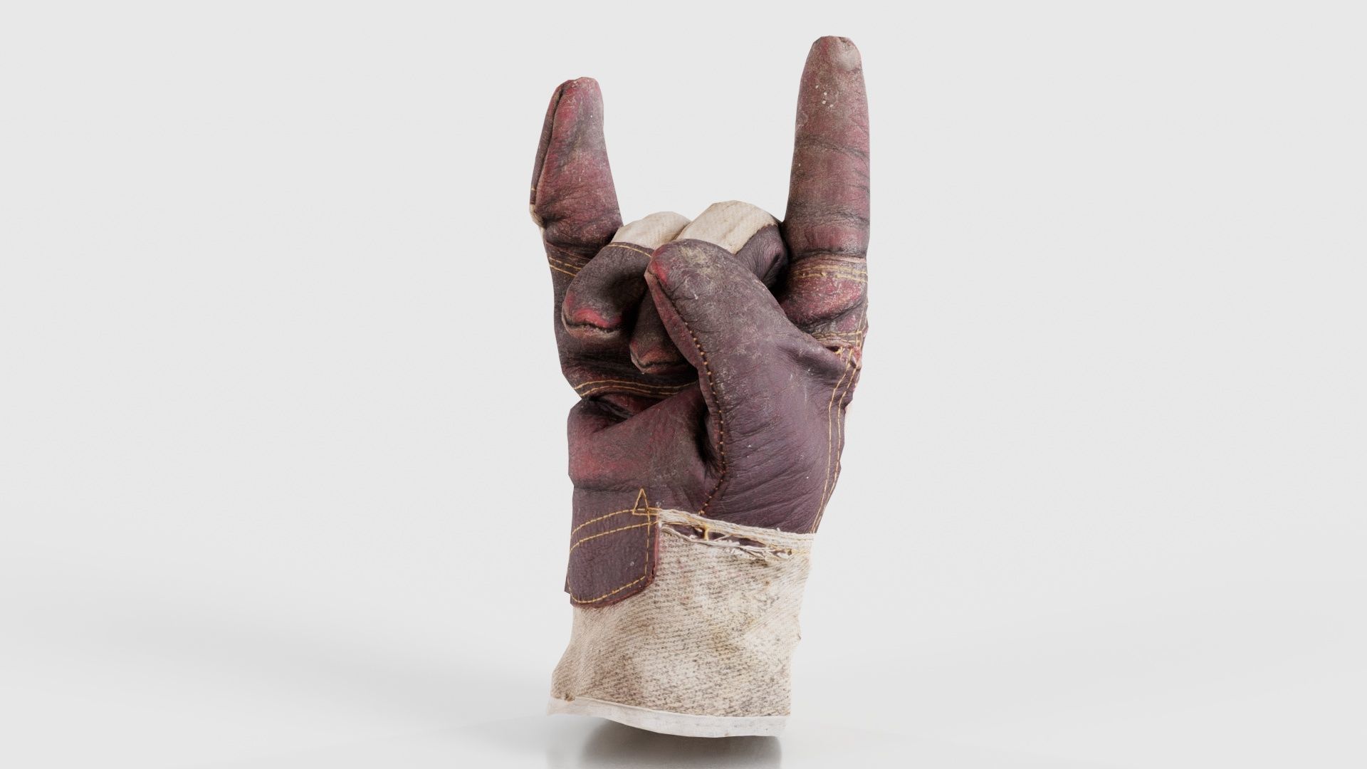 Gloved Hand 005 Low-poly 3D model_26