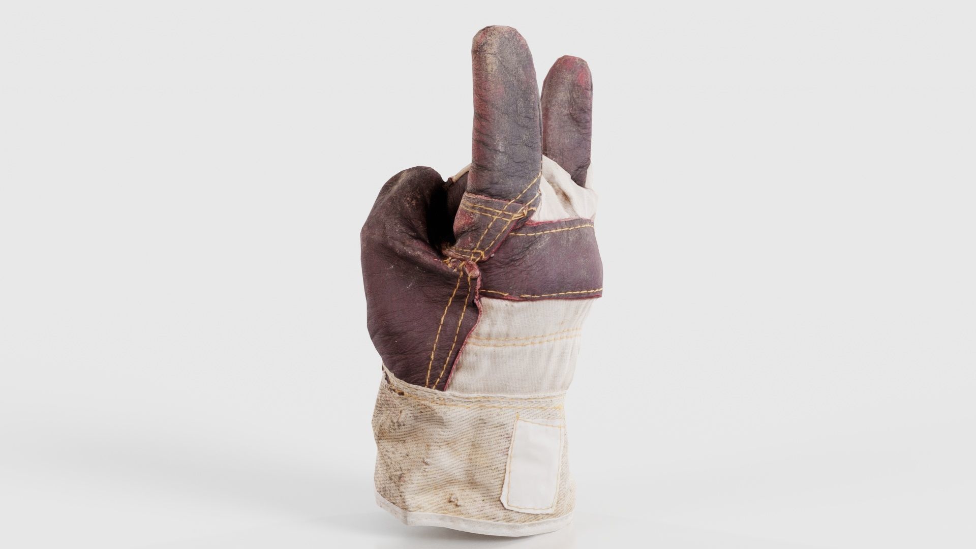 Gloved Hand 005 Low-poly 3D model_23