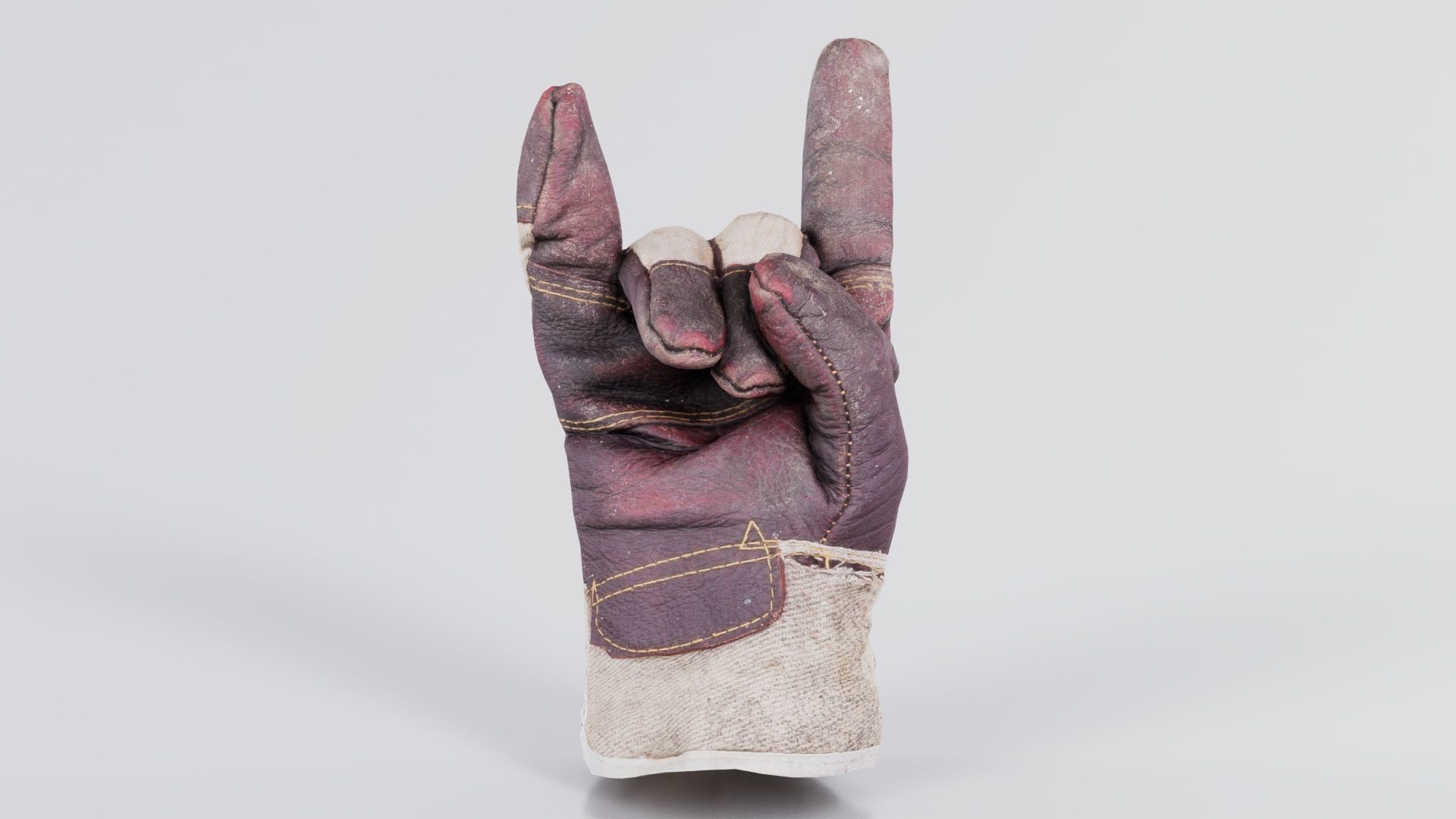 Gloved Hand 005 Low-poly 3D model_6