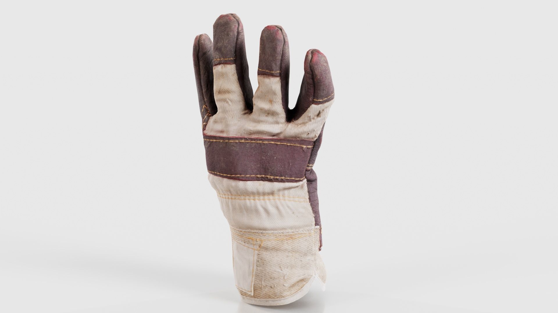 Gloved Hand 006 Low-poly 3D model_20