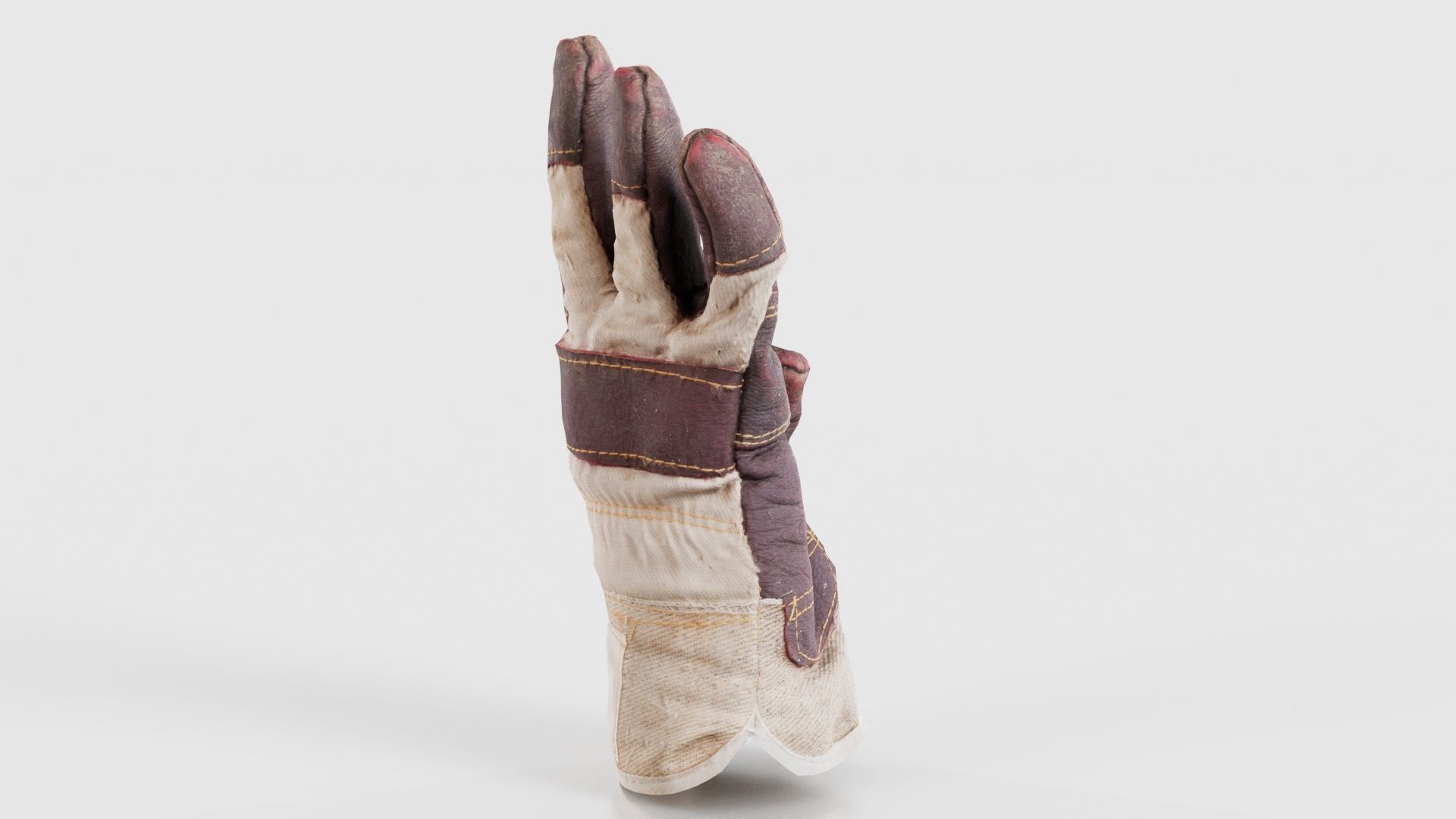 Gloved Hand 006 Low-poly 3D model_19