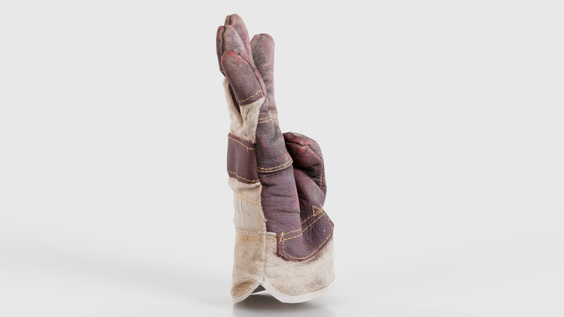 Gloved Hand 006 Low-poly 3D model_18
