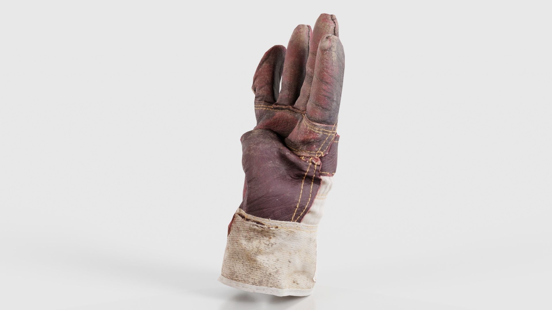 Gloved Hand 006 Low-poly 3D model_25