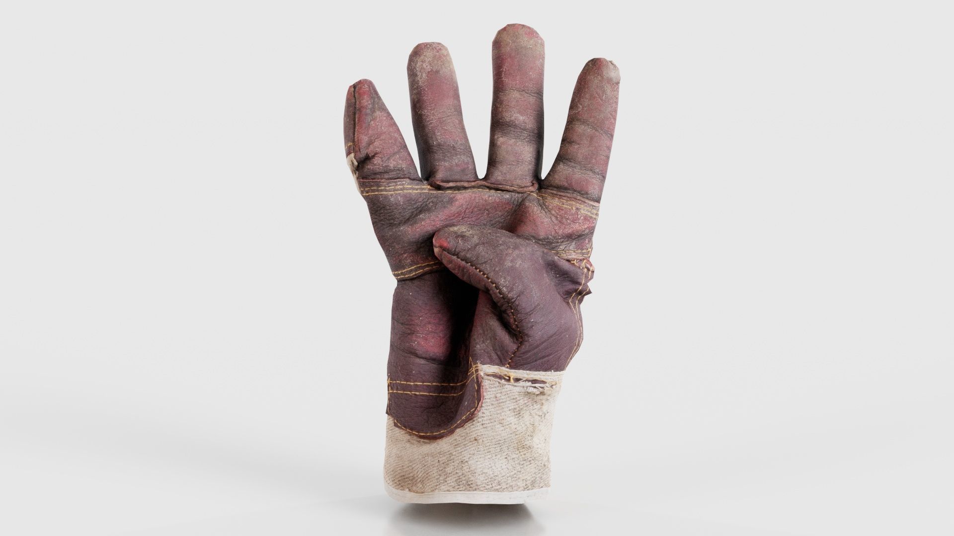 Gloved Hand 006 Low-poly 3D model_15