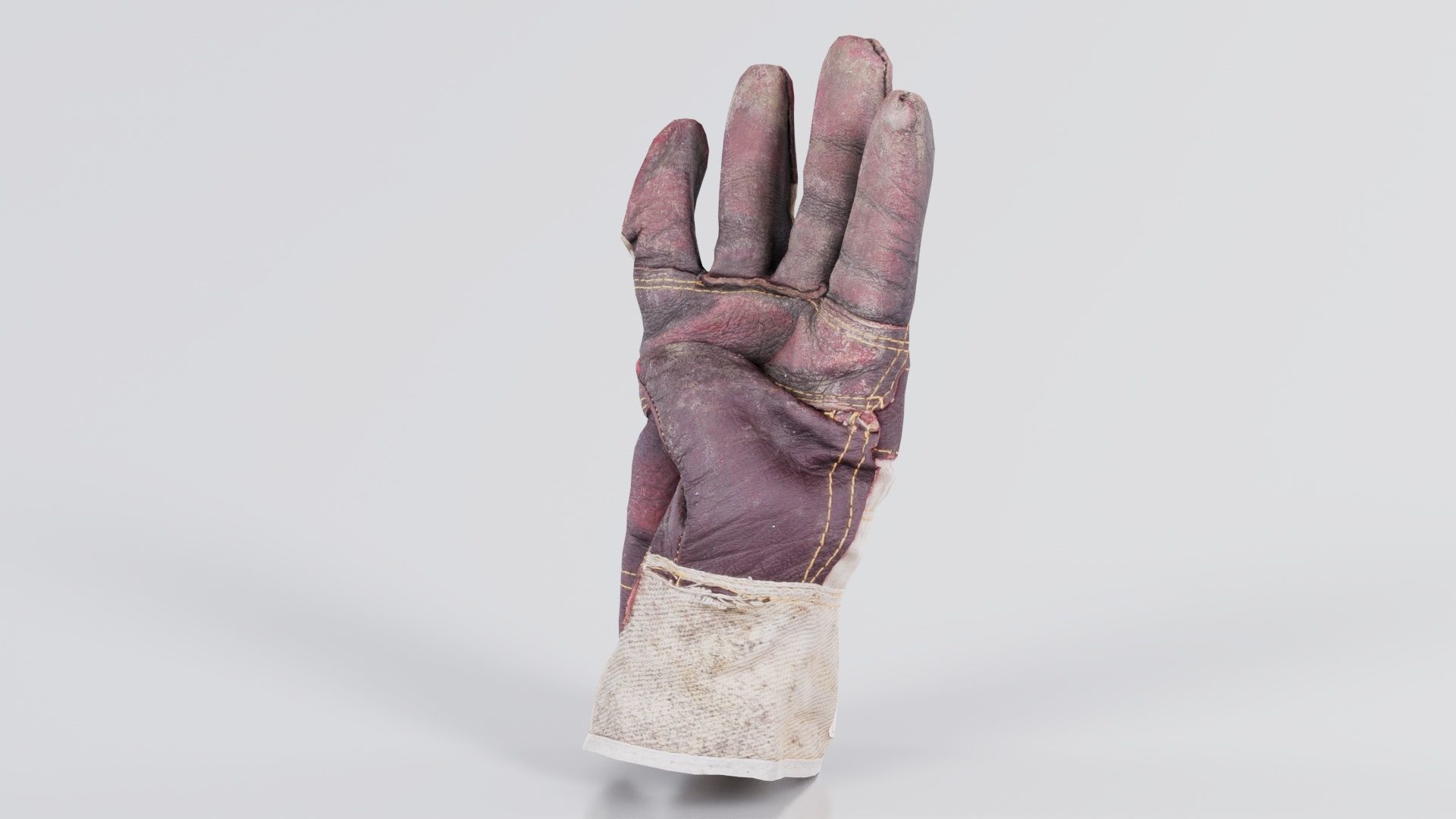 Gloved Hand 006 Low-poly 3D model_6