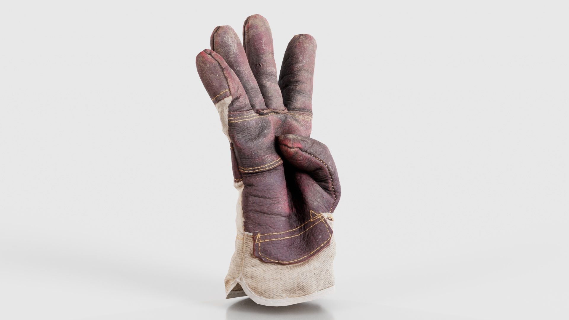 Gloved Hand 006 Low-poly 3D model_17