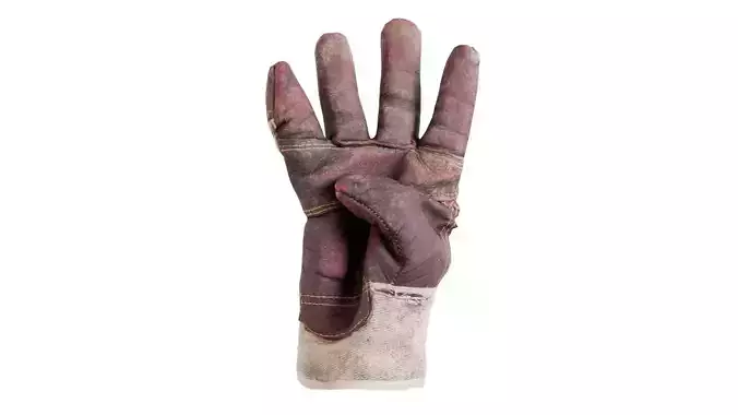 Gloved Hand 006 Low-poly 3D model