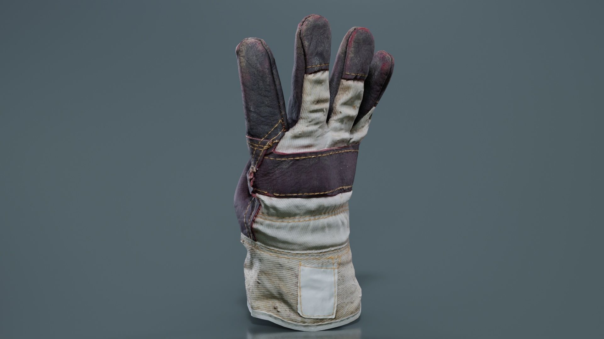 Gloved Hand 006 Low-poly 3D model_8