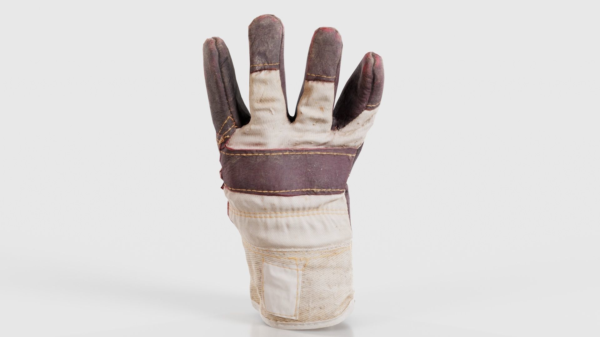 Gloved Hand 006 Low-poly 3D model_21