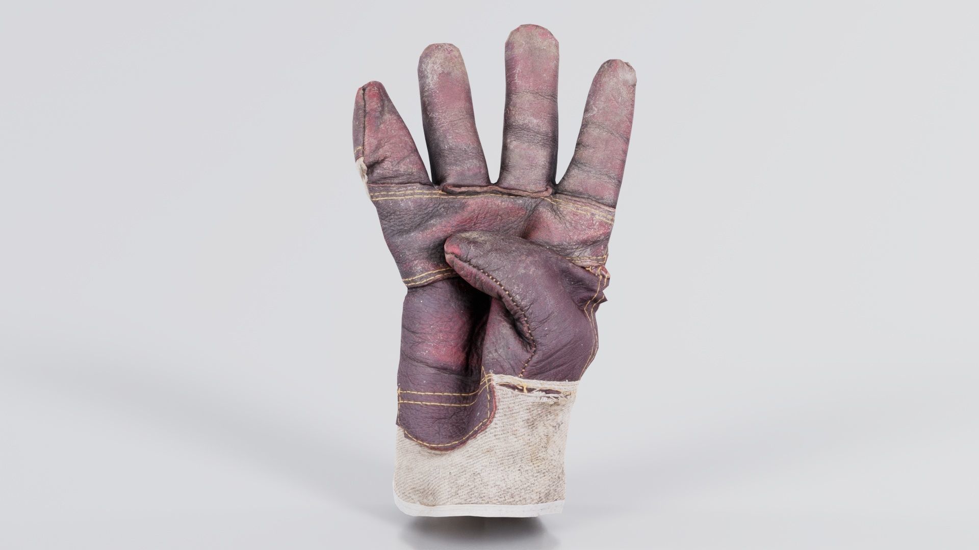 Gloved Hand 006 Low-poly 3D model_3