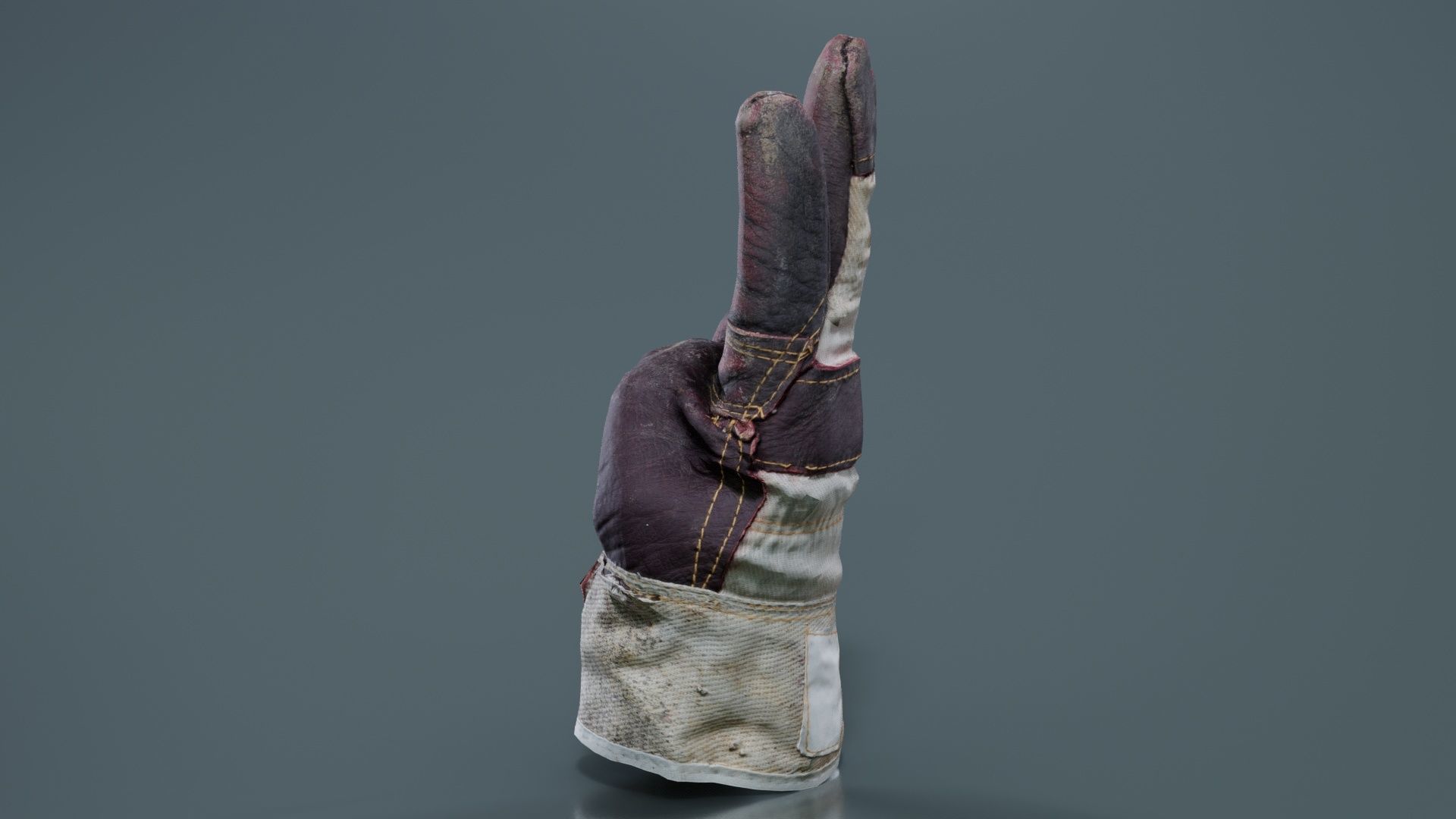 Gloved Hand 006 Low-poly 3D model_5