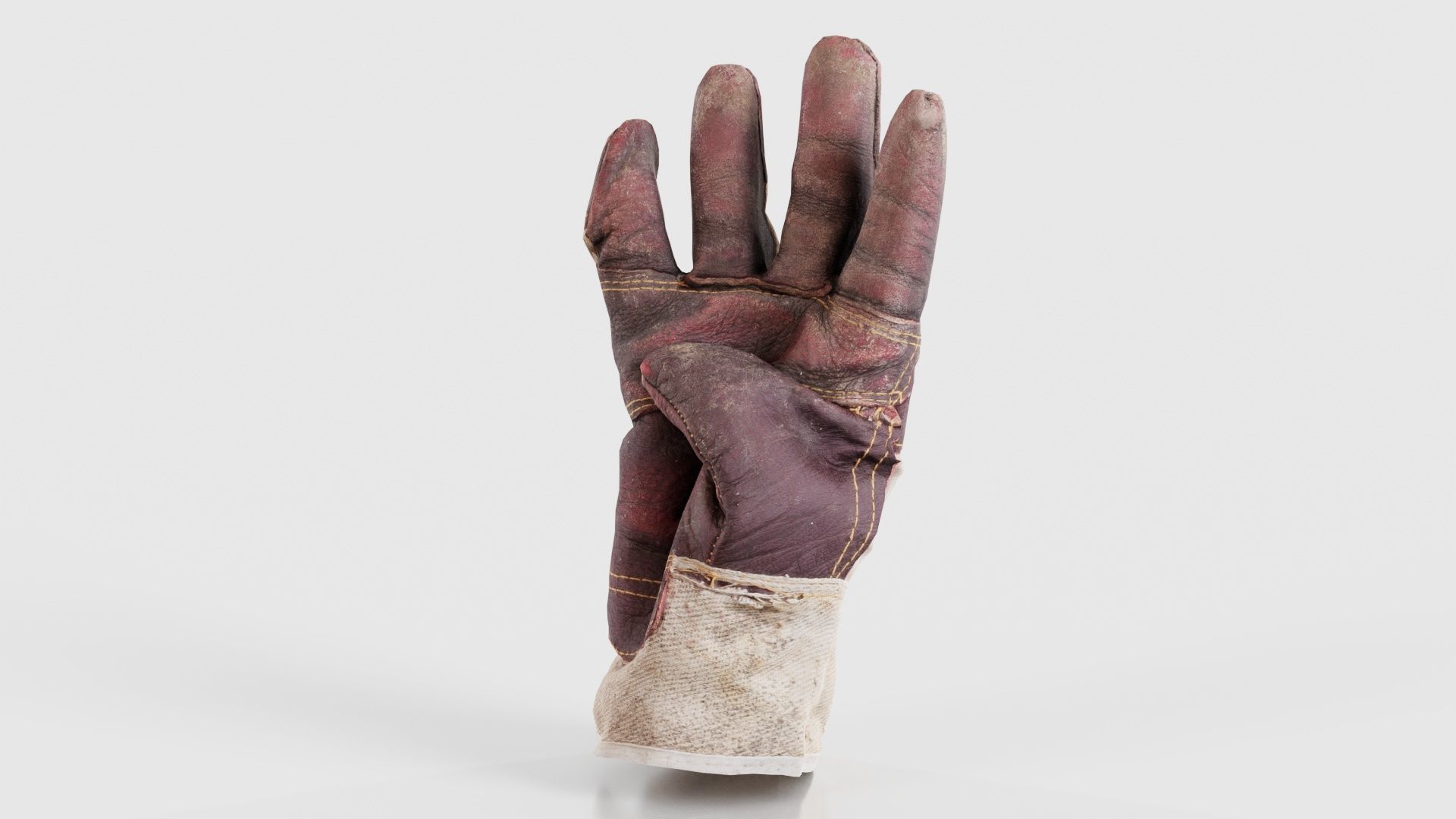 Gloved Hand 006 Low-poly 3D model_26