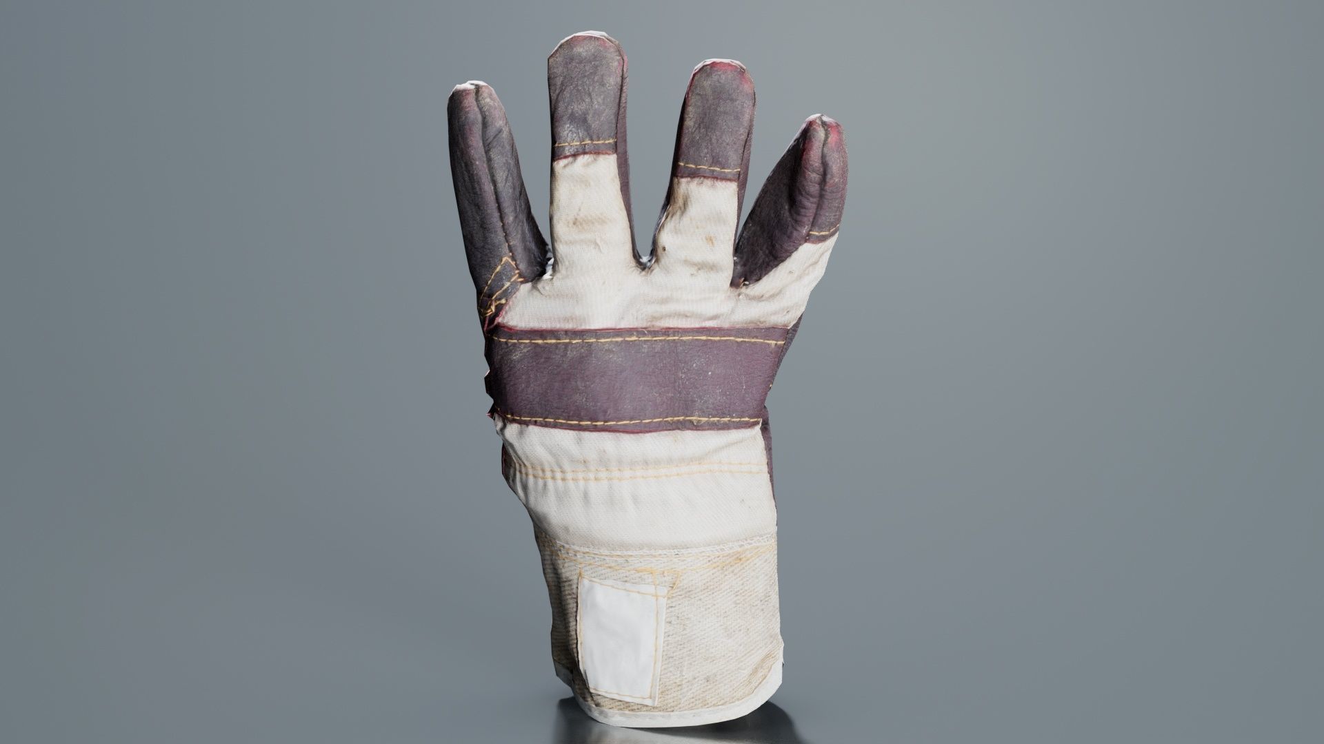 Gloved Hand 006 Low-poly 3D model_4