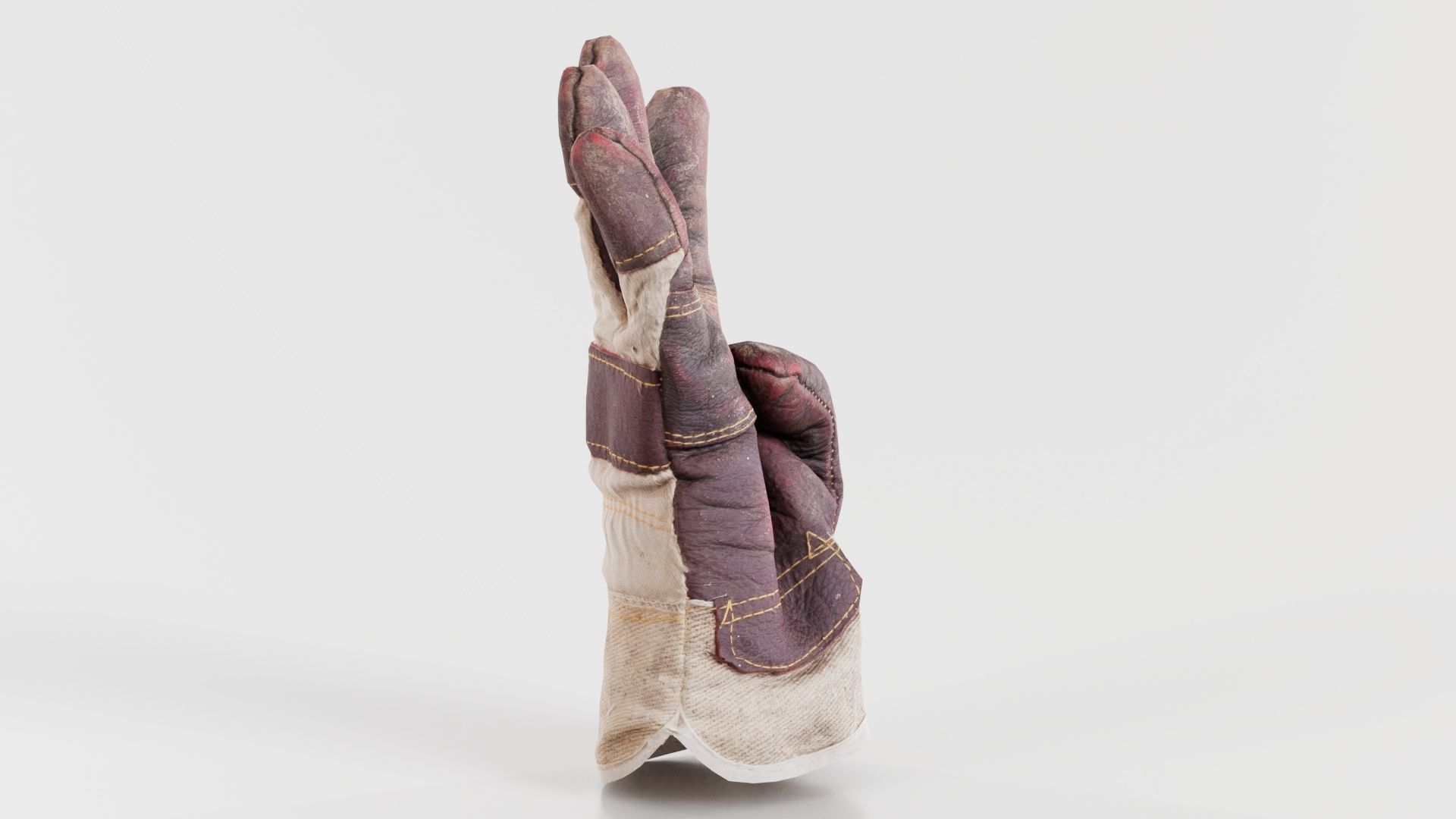 Gloved Hand 006 Low-poly 3D model_2