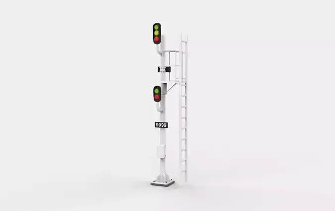 Railway Traffic Light  3D model