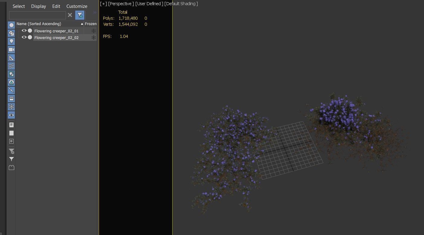 Flowering creeper 02 3D model_4