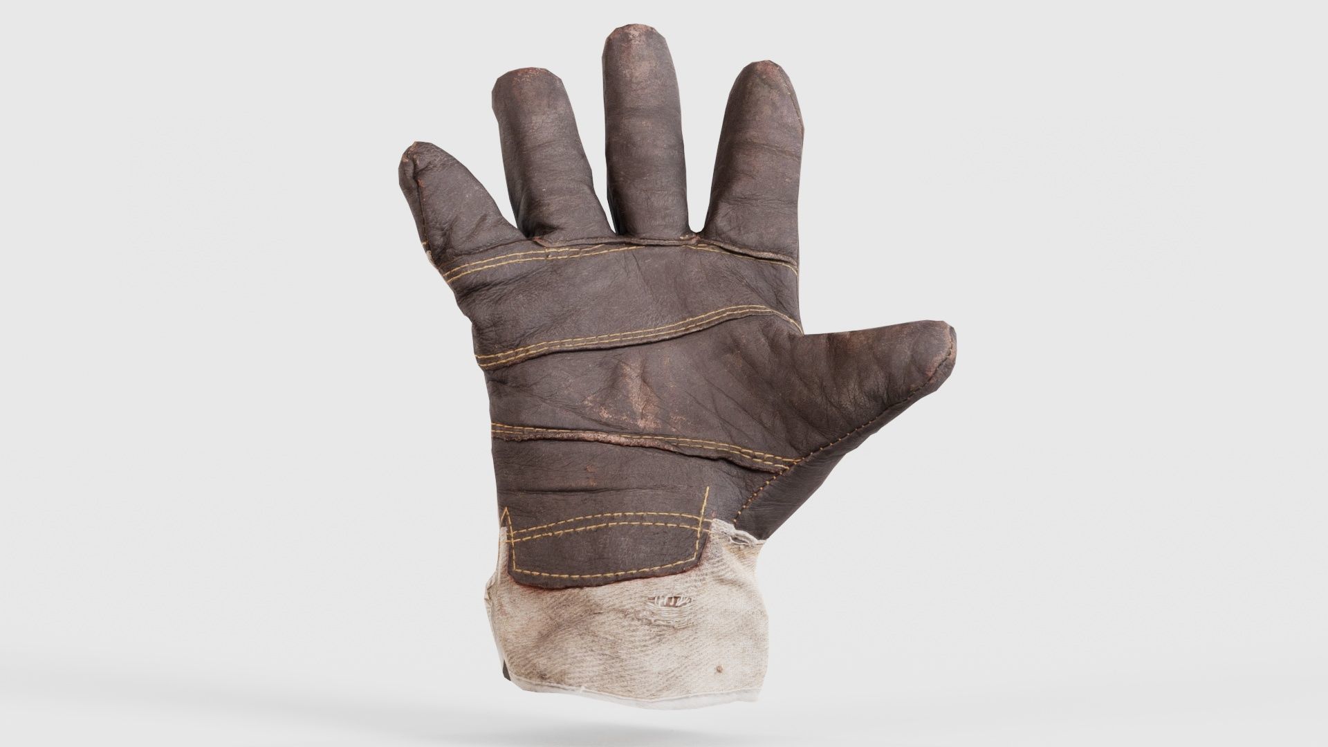 Gloved Hand 007 Low-poly 3D model_15