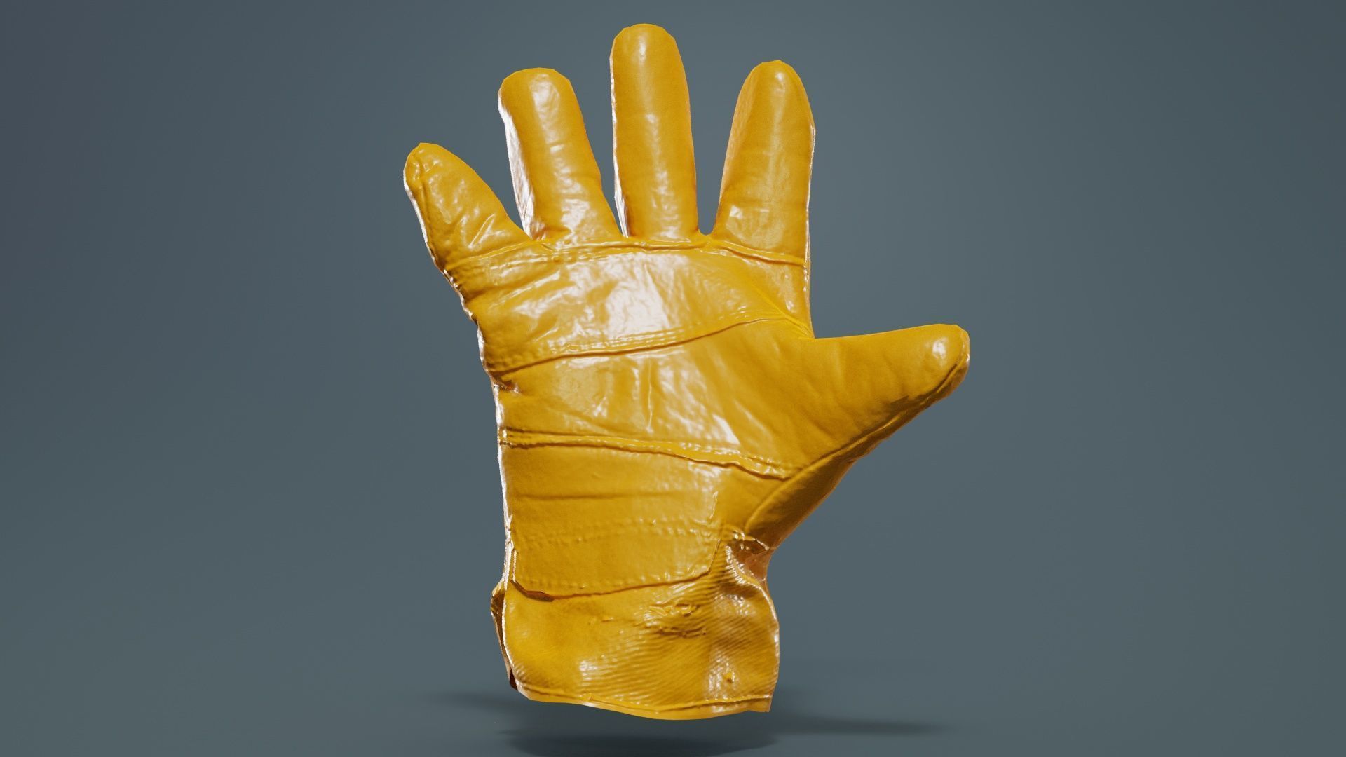 Gloved Hand 007 Low-poly 3D model_12