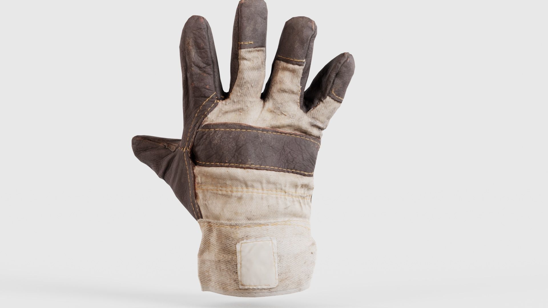 Gloved Hand 007 Low-poly 3D model_21