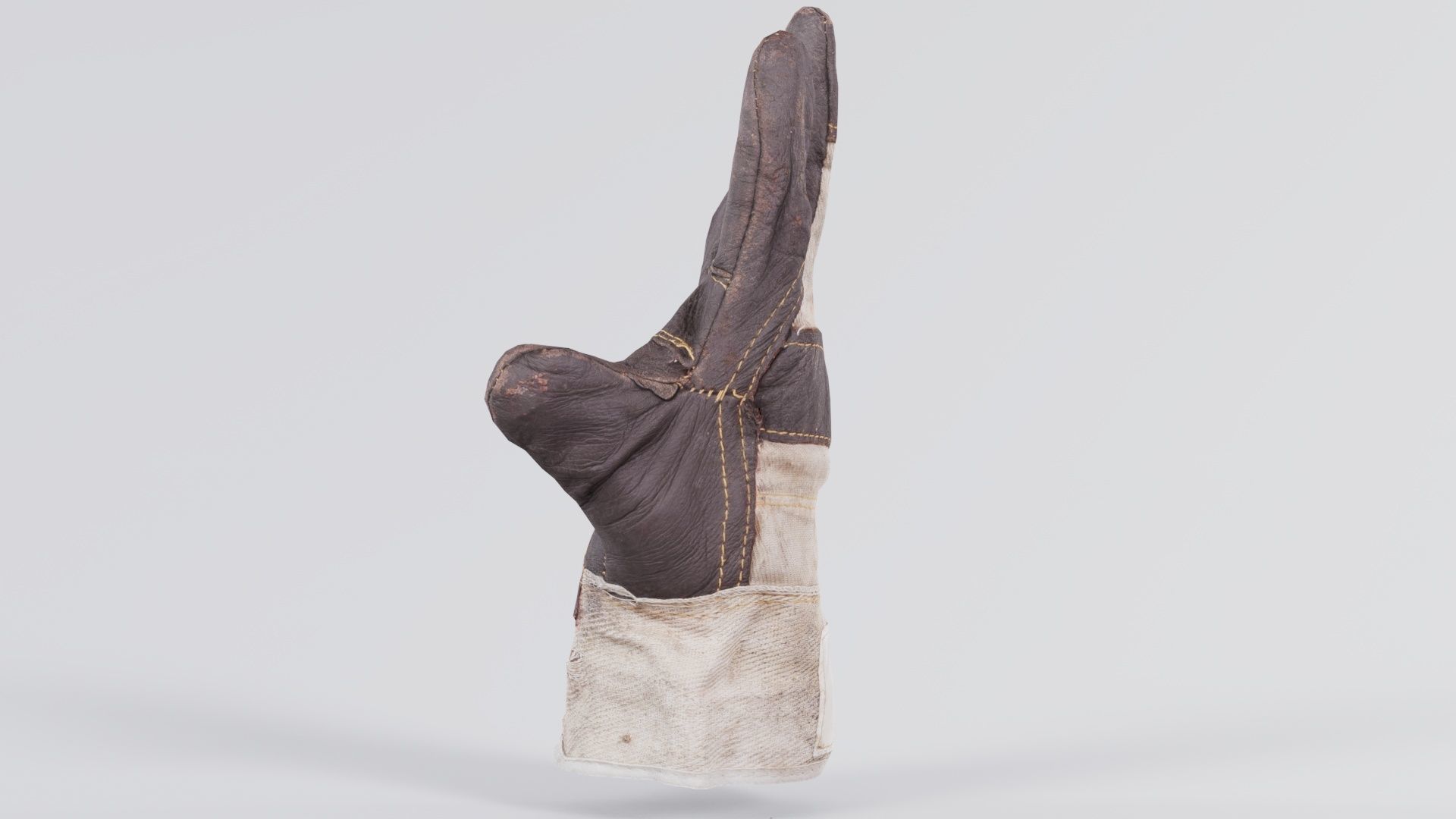 Gloved Hand 007 Low-poly 3D model_8