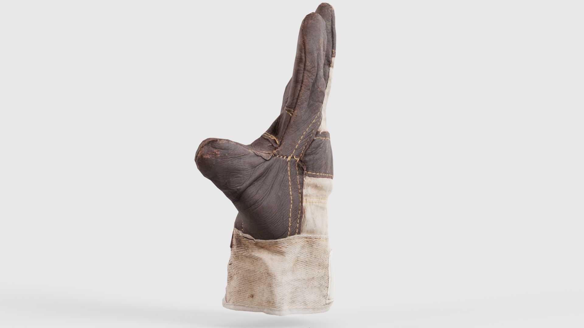 Gloved Hand 007 Low-poly 3D model_24