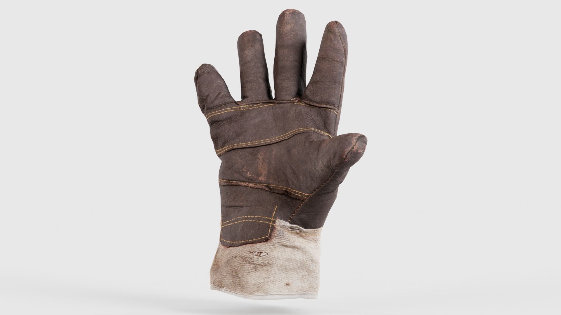 Gloved Hand 007 Low-poly 3D model_26