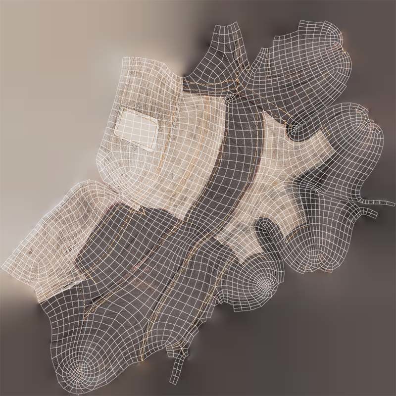 Gloved Hand 007 Low-poly 3D model_14