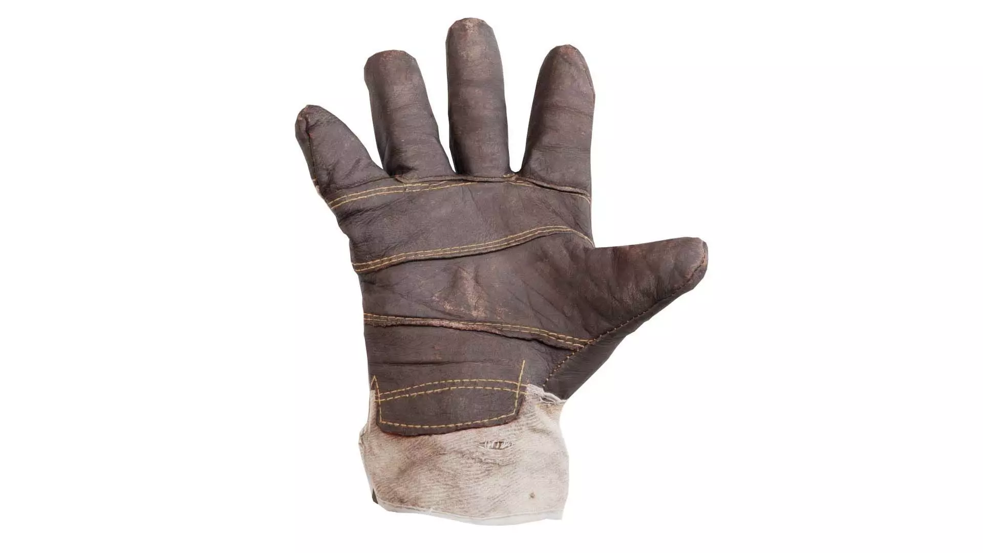 Gloved Hand 007 Low-poly 3D model_0