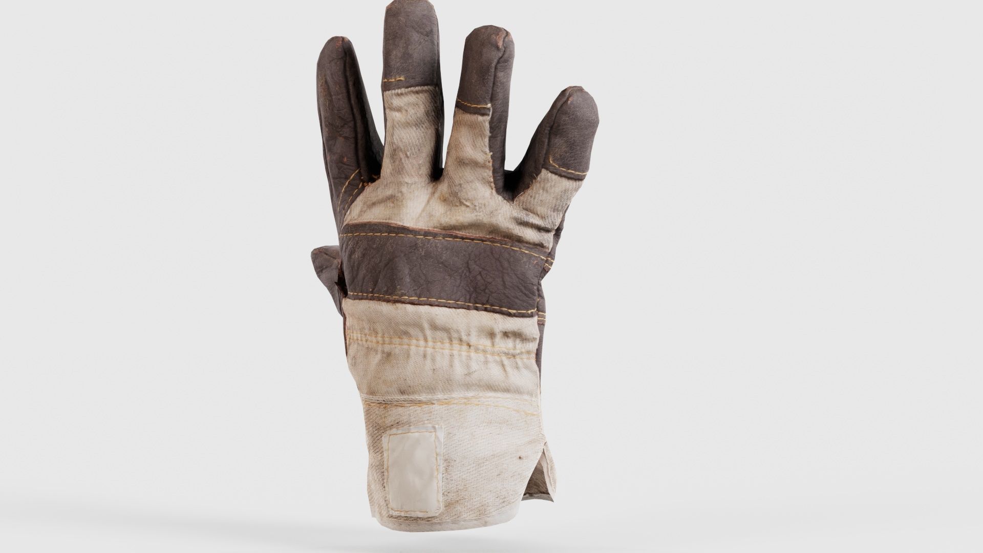 Gloved Hand 007 Low-poly 3D model_20