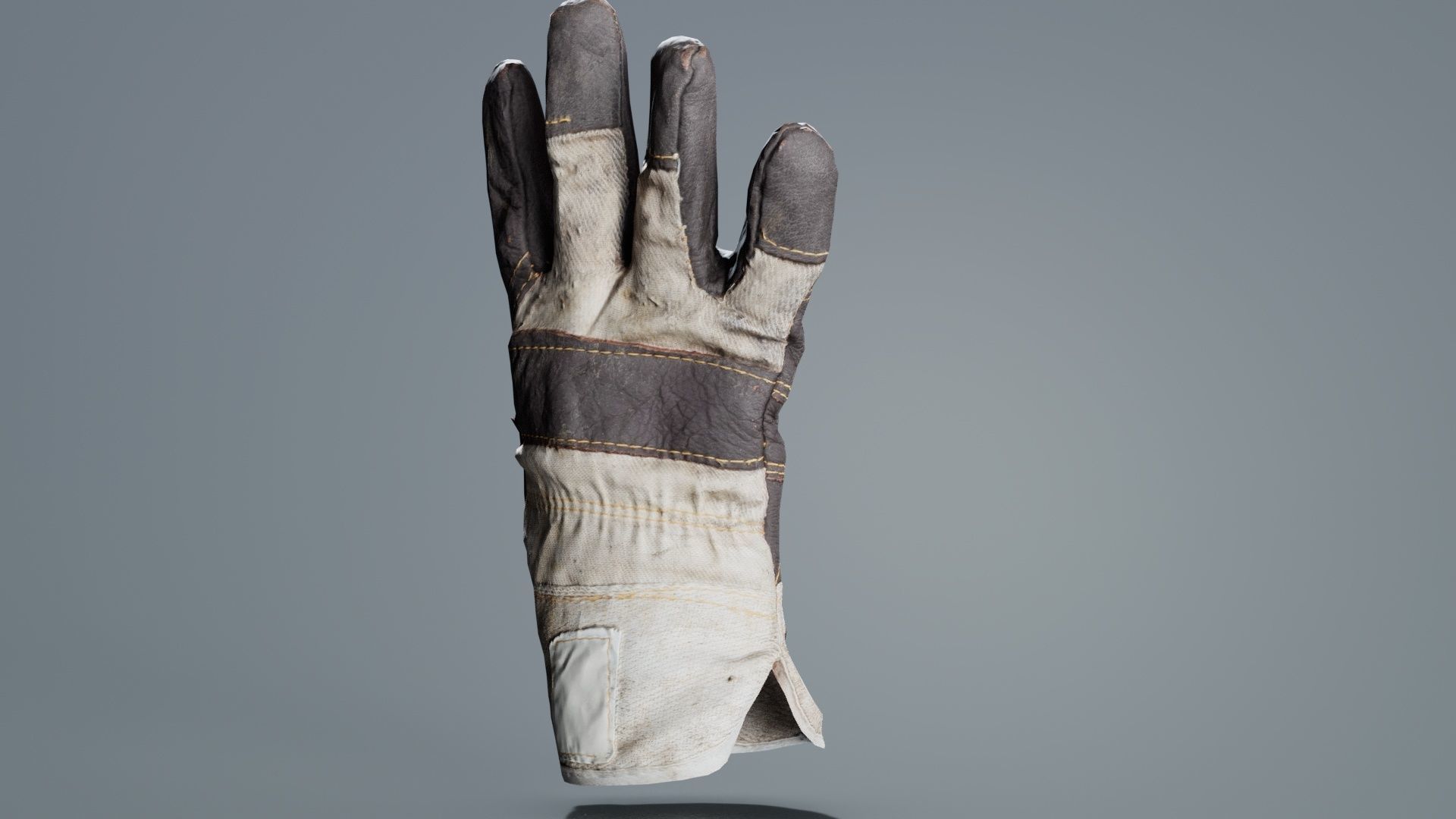 Gloved Hand 007 Low-poly 3D model_1