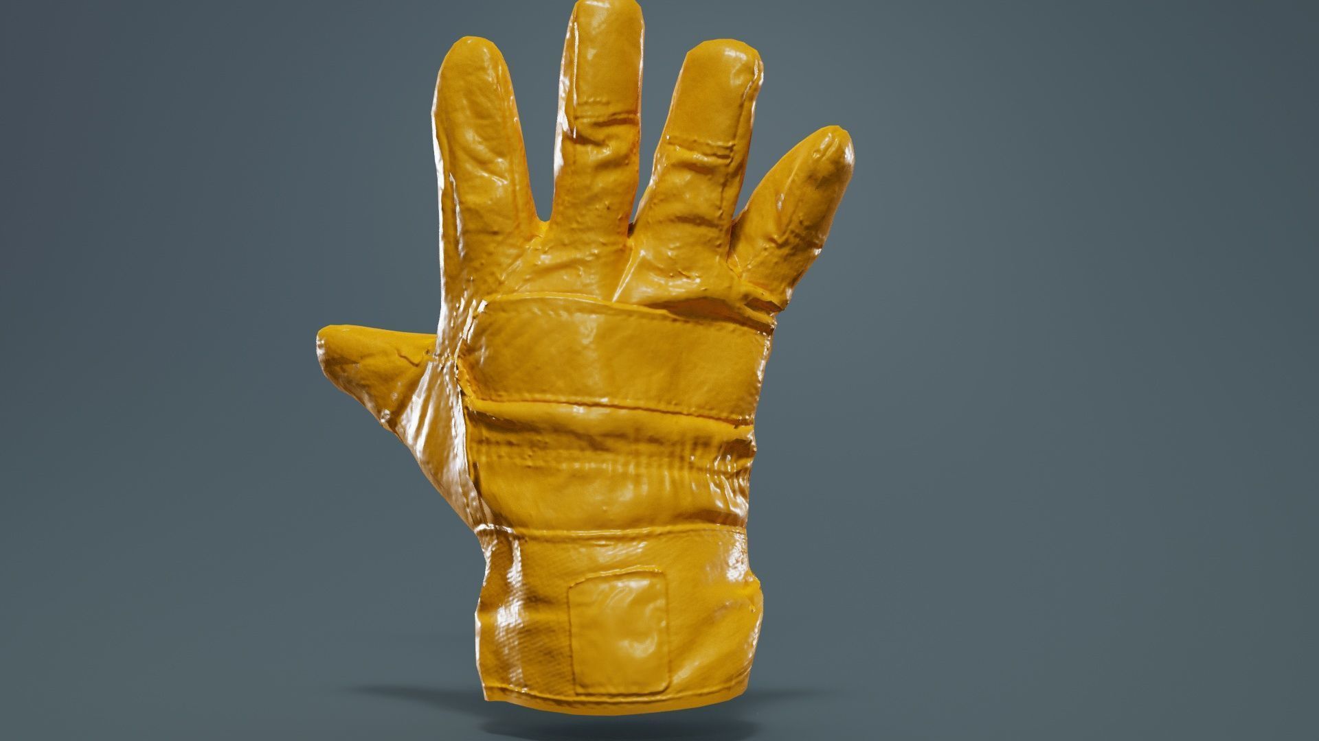 Gloved Hand 007 Low-poly 3D model_13