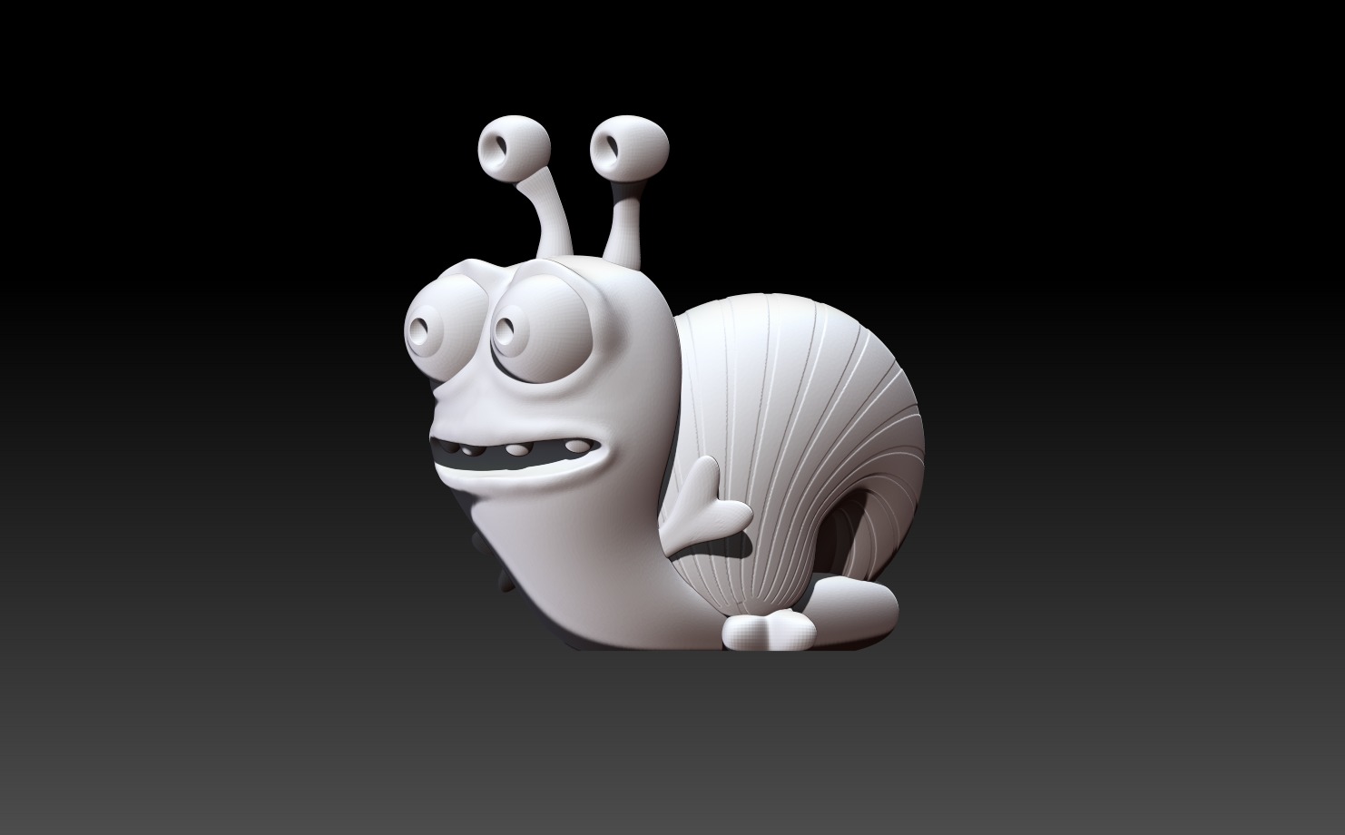Charming Snail Trio 3D print model_6