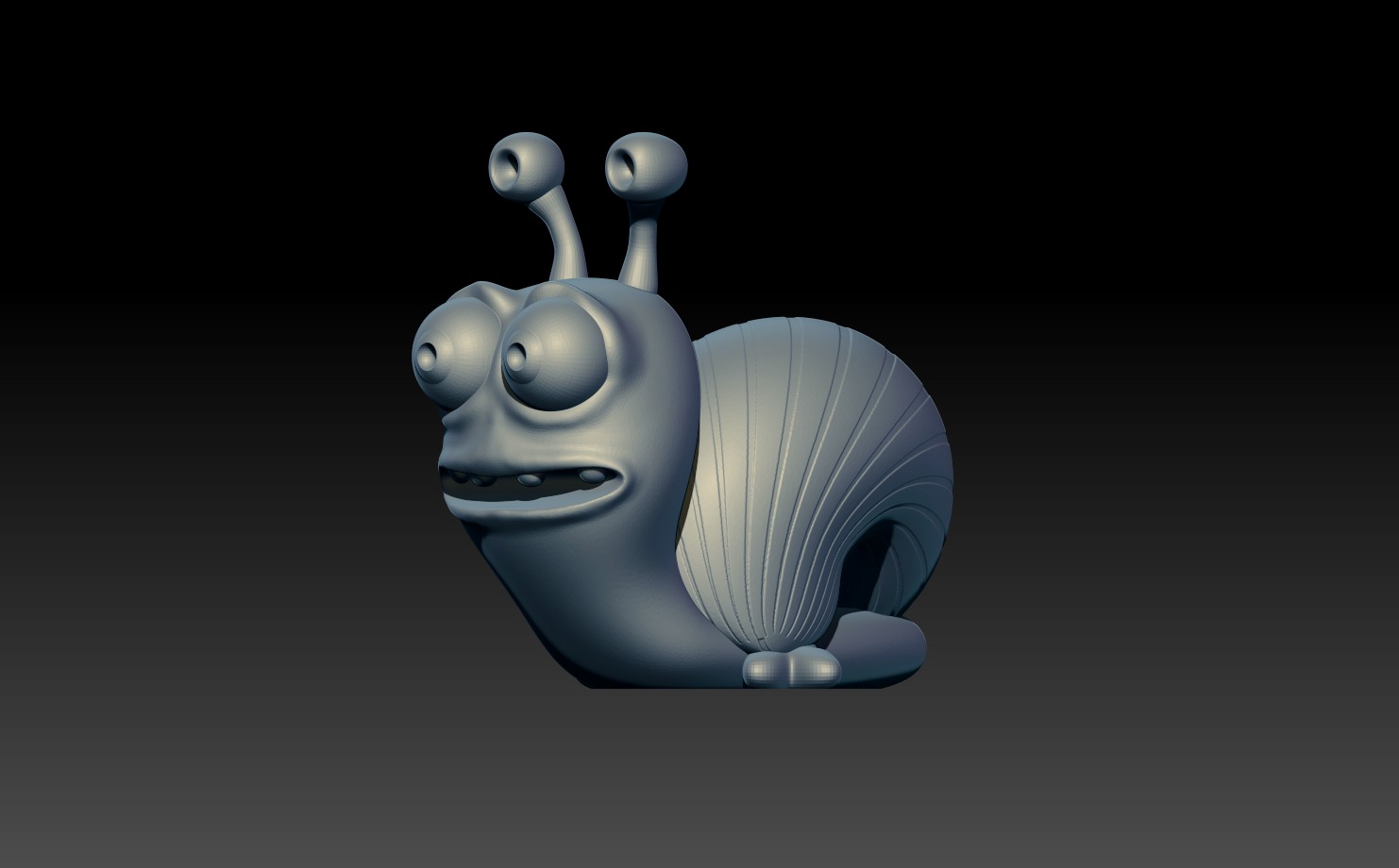 Charming Snail Trio 3D print model_8