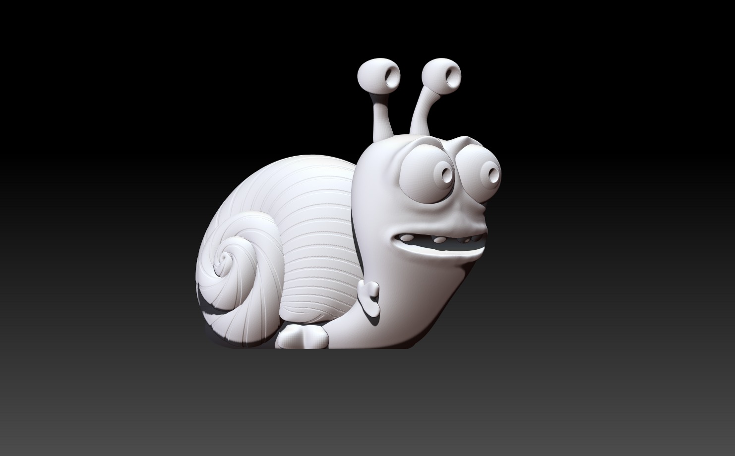 Charming Snail Trio 3D print model_5