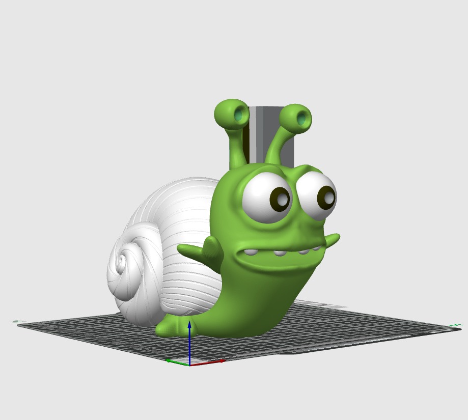 Charming Snail Trio 3D print model_3