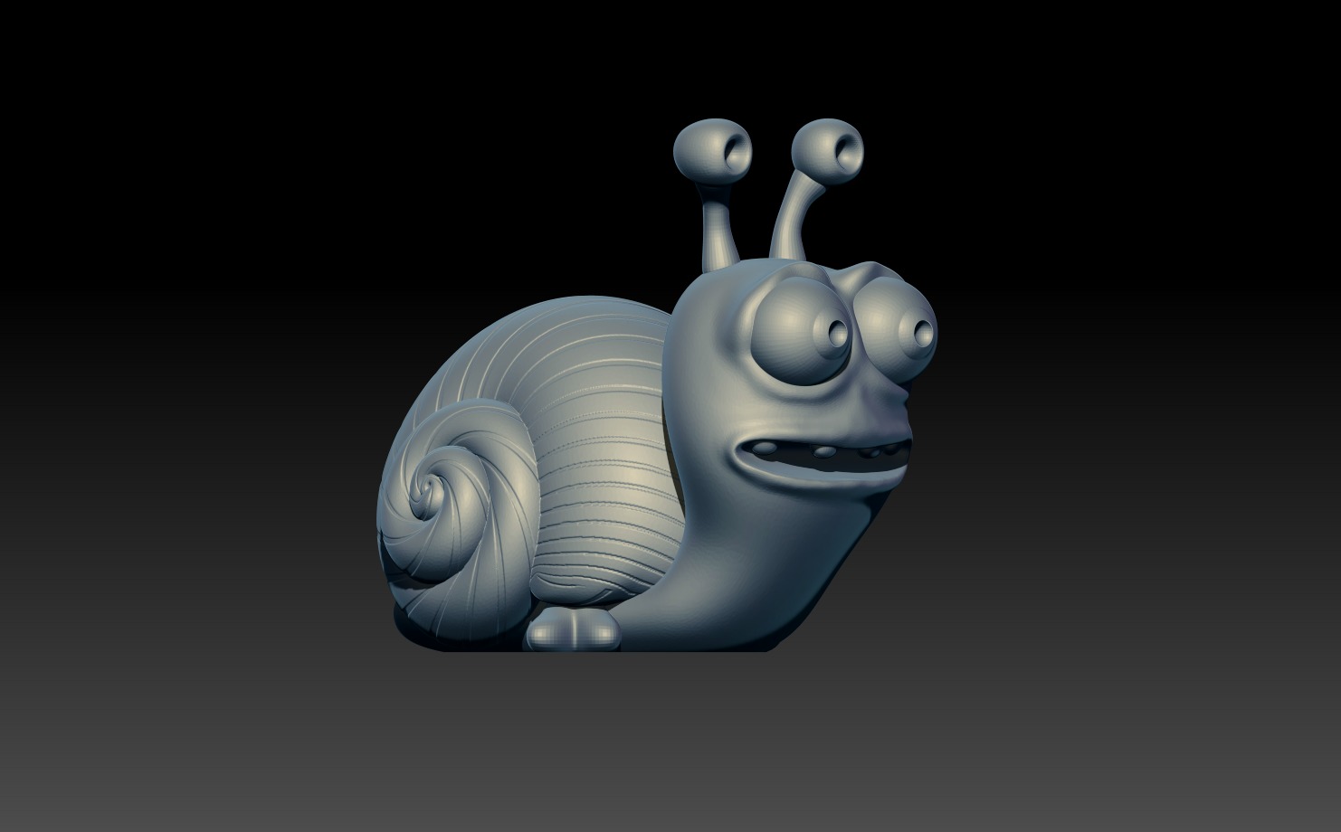 Charming Snail Trio 3D print model_7