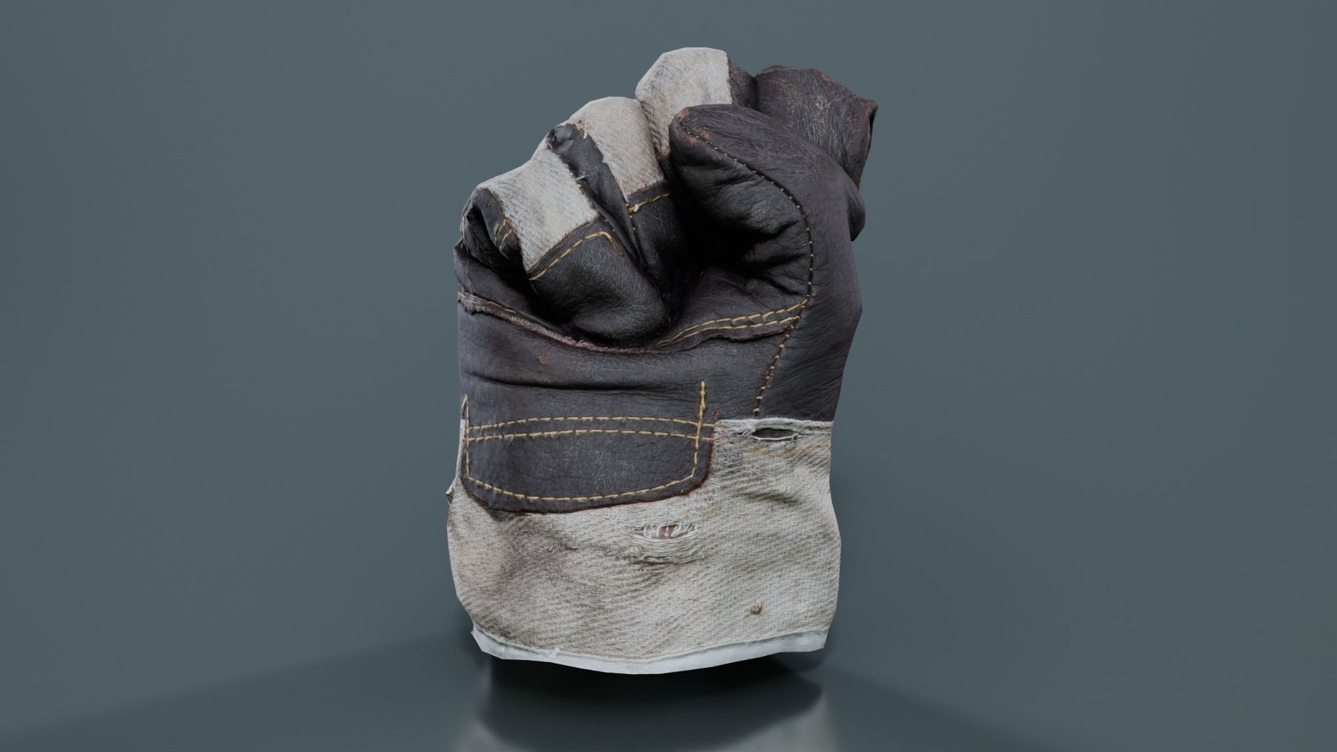 Gloved Hand 008 Low-poly 3D model_5