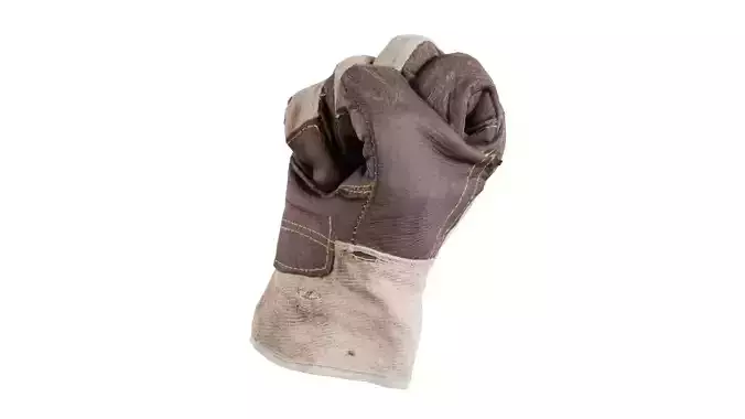 Gloved Hand 008 Low-poly 3D model