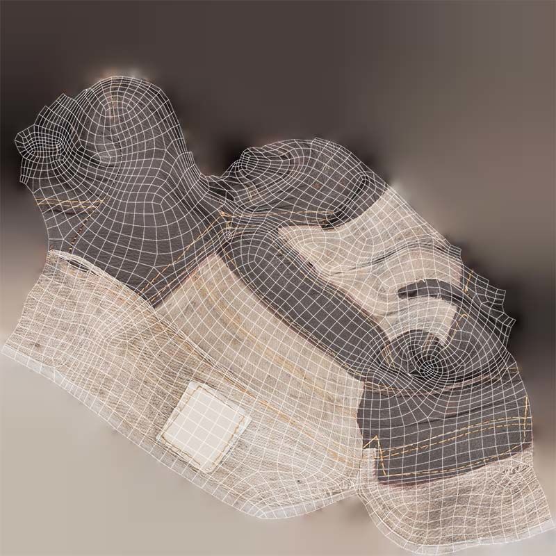 Gloved Hand 008 Low-poly 3D model_14